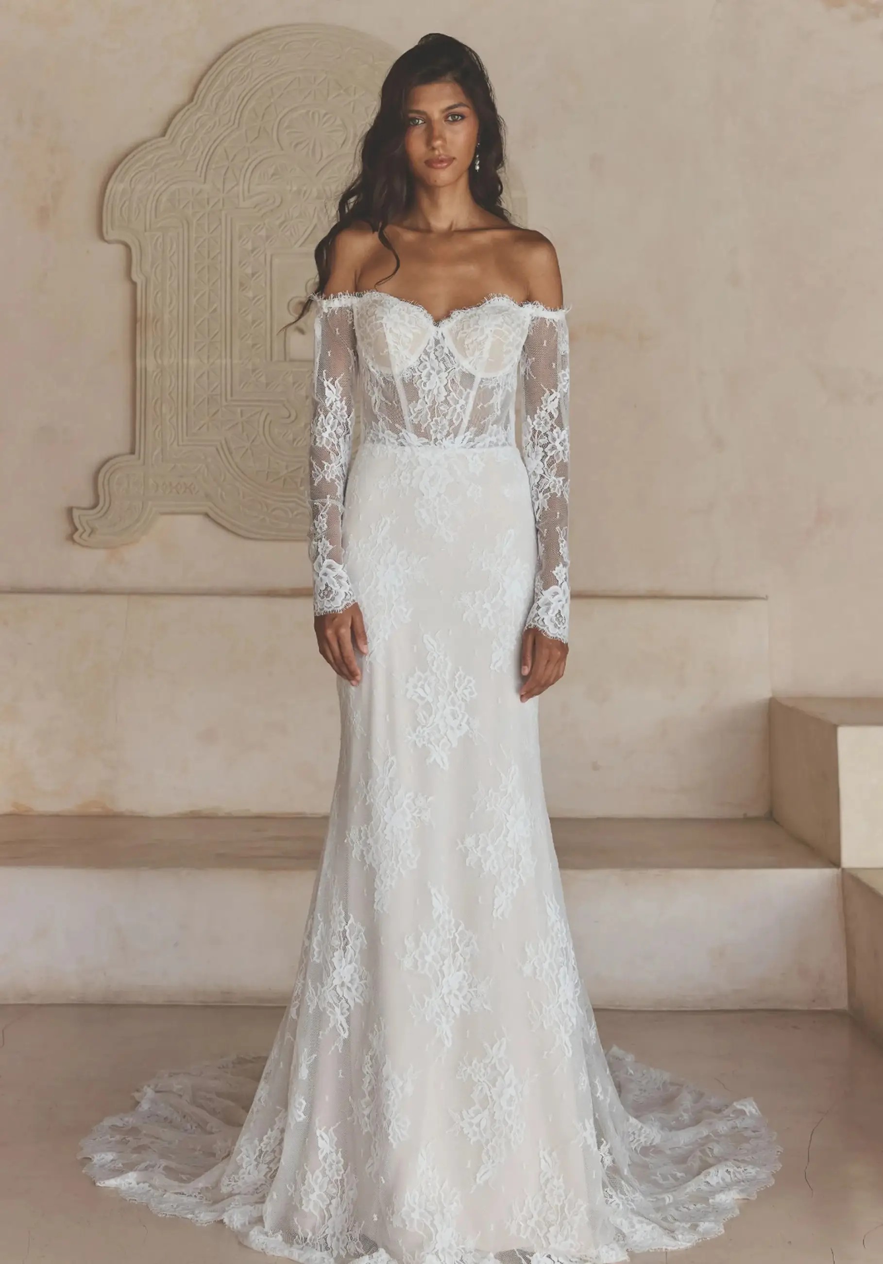 Madi Lane Wedding Gown Elora Off The Shoulder